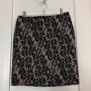 Black Mini Skirt w/ Lace Detail - Size Small